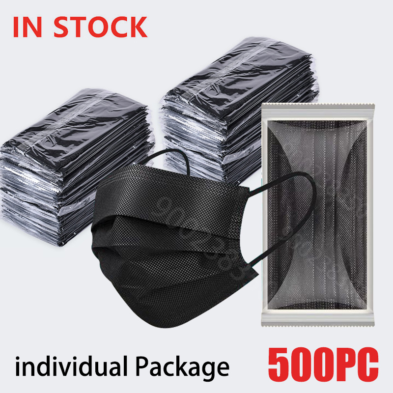 Masker Wajah dewasa, 500 buah  - Black Face Mask Pack ulasan dan harga